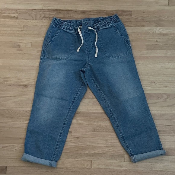 Buffalo Casual Blue Denim Drawstring Jogger Pants - Large - Picture 2 of 9